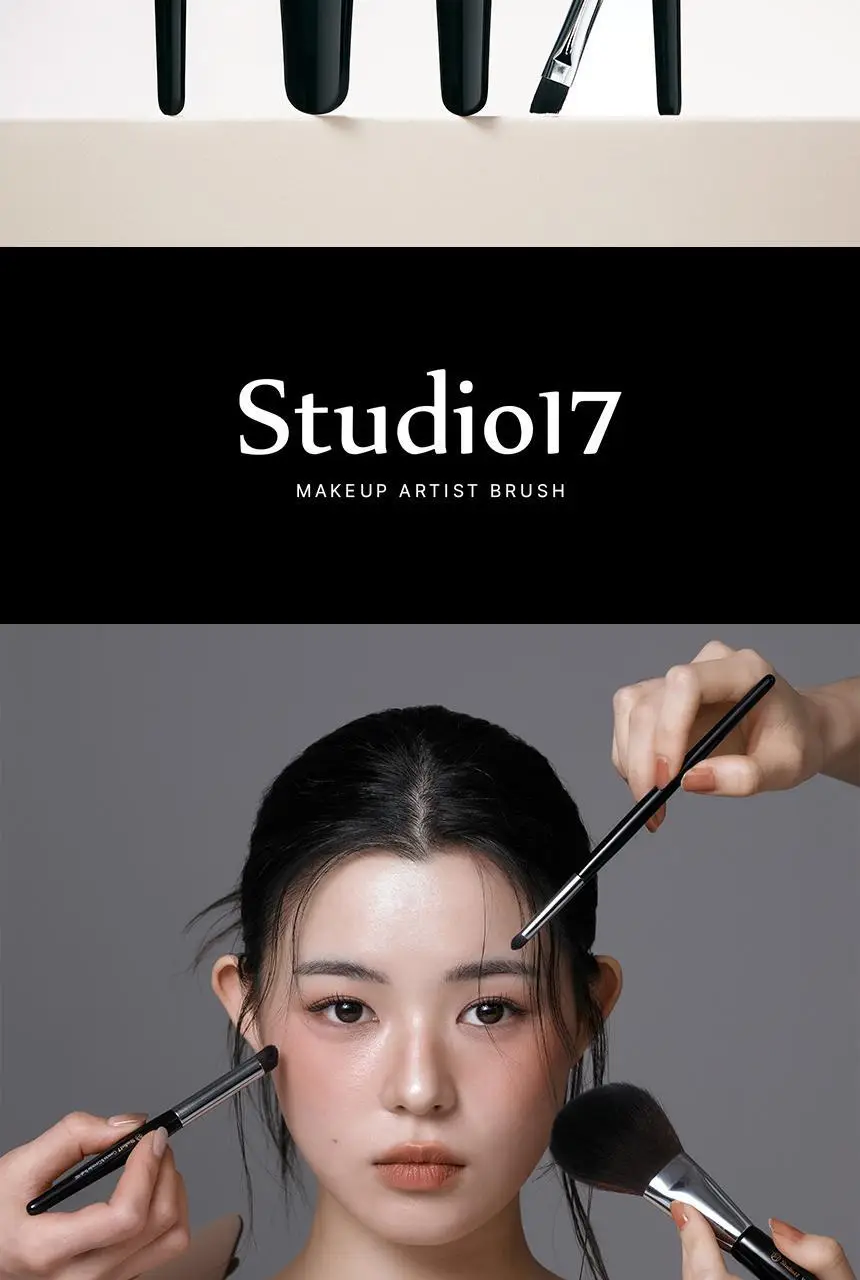 [휴대용브러쉬] 스튜디오17 포터블 메이크업 브러쉬 세트 (+파우치 증정) 상세페이지 2